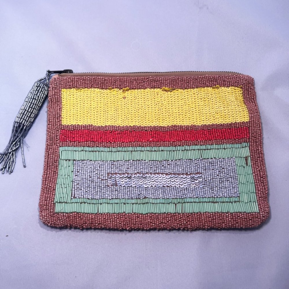 Beaded/ Sequin Multi-color Pouch